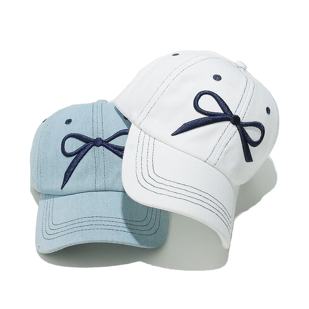 1 Piece Denim Bow Embroidery Baseball Cap h5Picture3