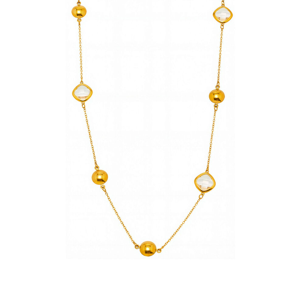 1 pezzo di collana con ciondolo da donna in acciaio inossidabile color oro impermeabile a forma di rettangolo retrò