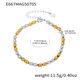 E667-Bracciale ovale dorato 16,5+6 cm Immagine8
