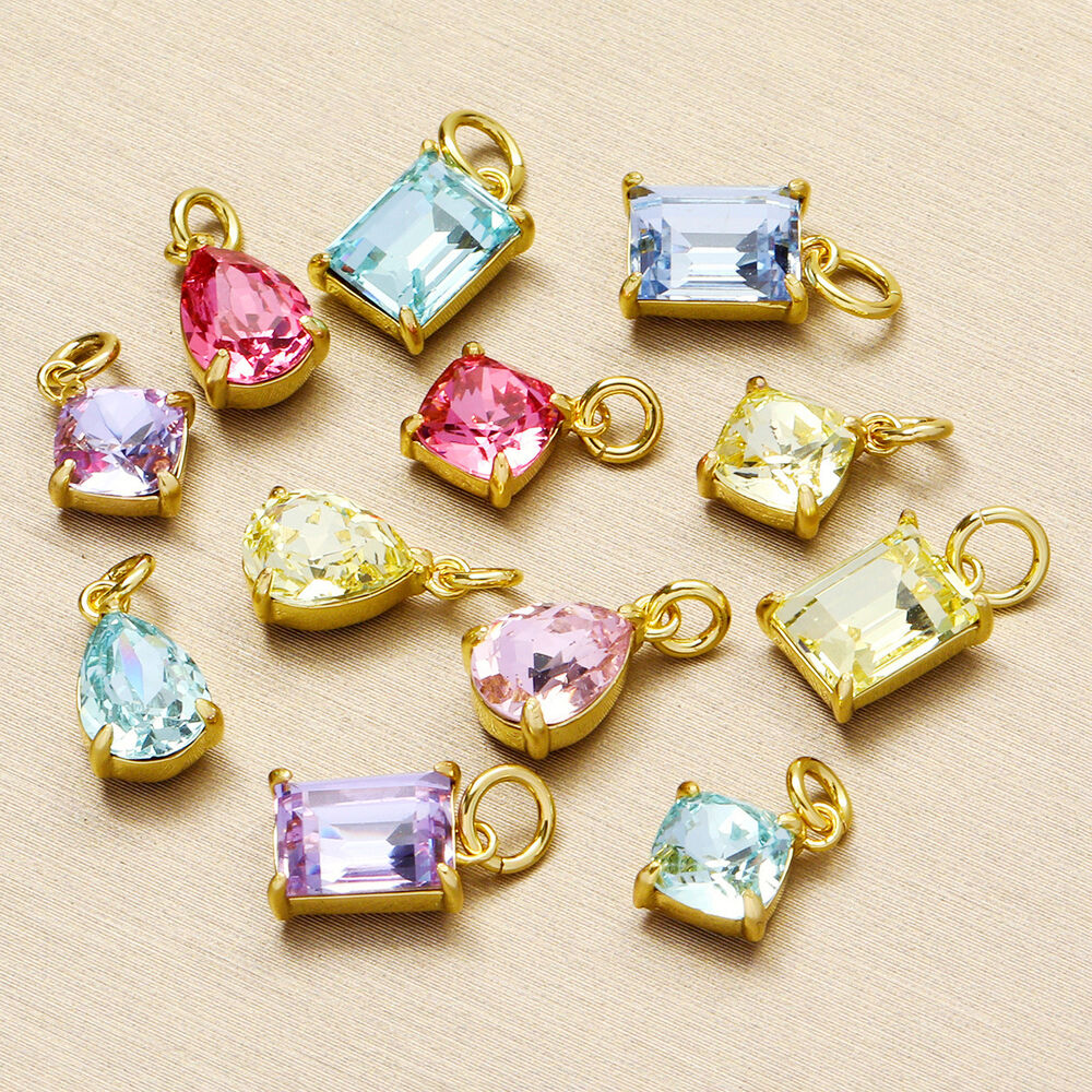 1 Piece Luxurious Series DIY Droplet Stainless Steel Waterproof Gold Color Women's Pendants h5Picture5