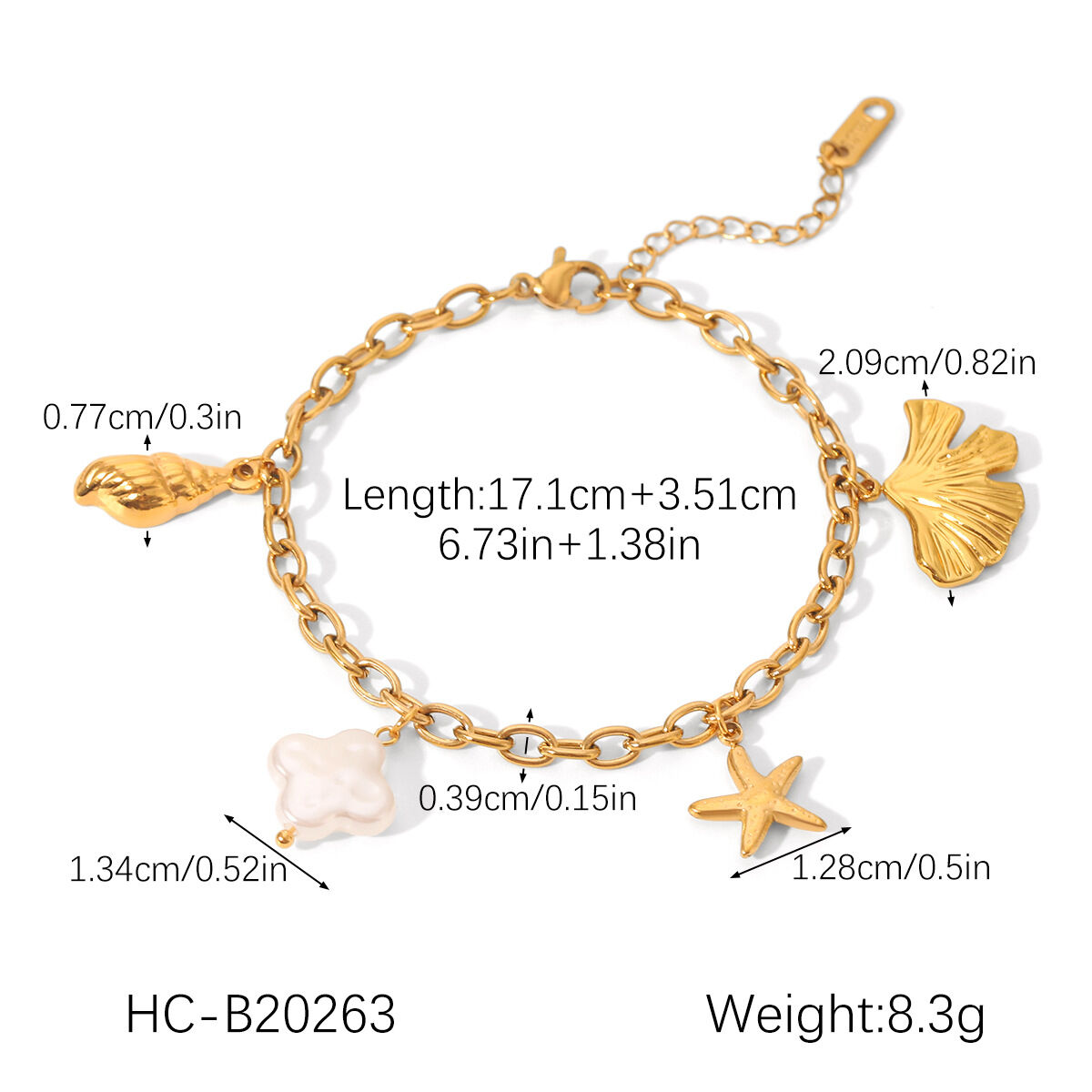 1 Pair Simple Flower Stainless Steel Waterproof Women's Charm Bracelets h5 Picture2