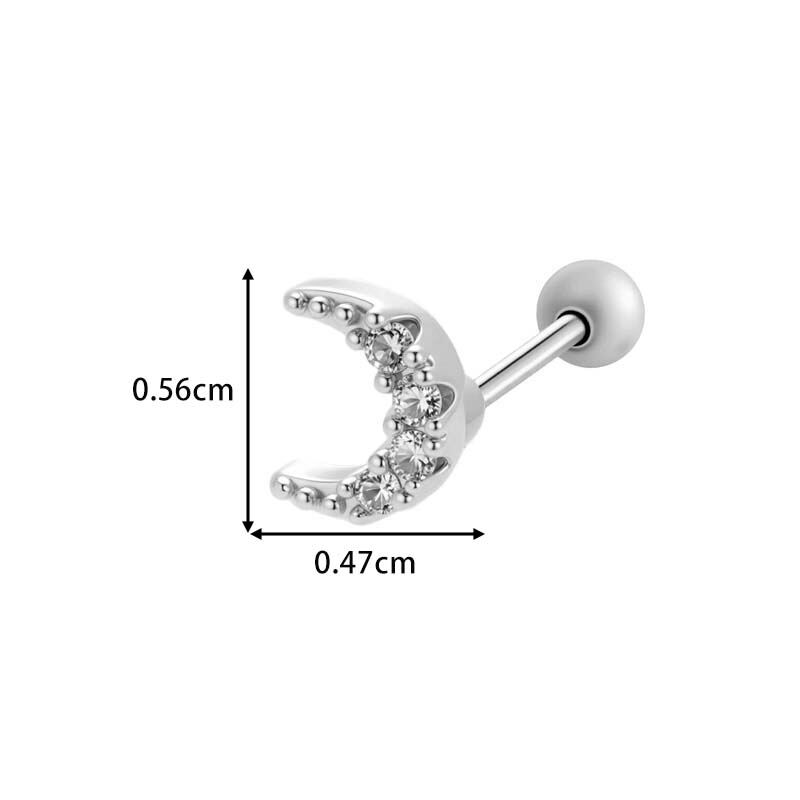 1 pezzo semplice orecchini da donna in zircone color rame e oro a rombo h5 Immagine2
