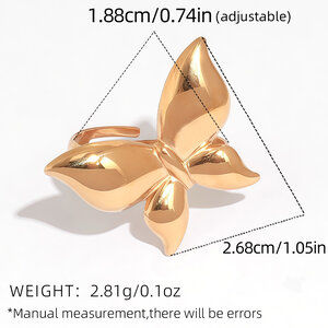 1 Piece Simple Series Casual Animal Stainless Steel Waterproof Statement Rings h5 Picture2
