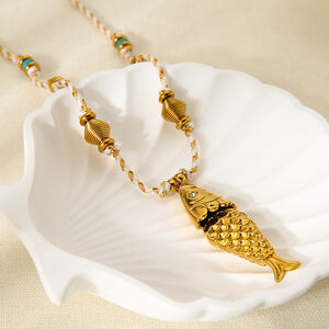 1 Piece Fish Stainless Steel Waterproof Pendant Necklace h5 Picture4