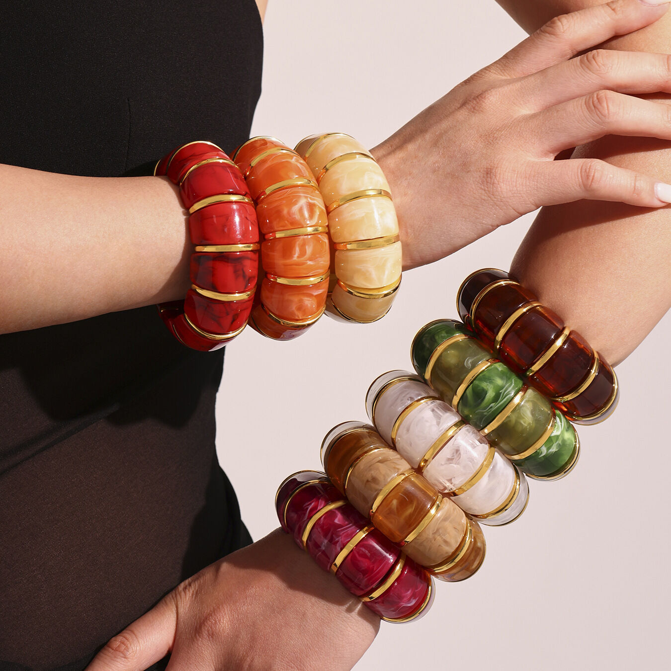 1 Piece Classic Series Bohemian Circle Resin Women's Bangles h5 Picture6