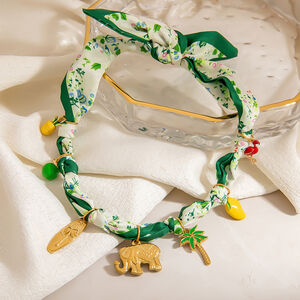 Collier pendentif en tissu 1 pièce h5 Image3