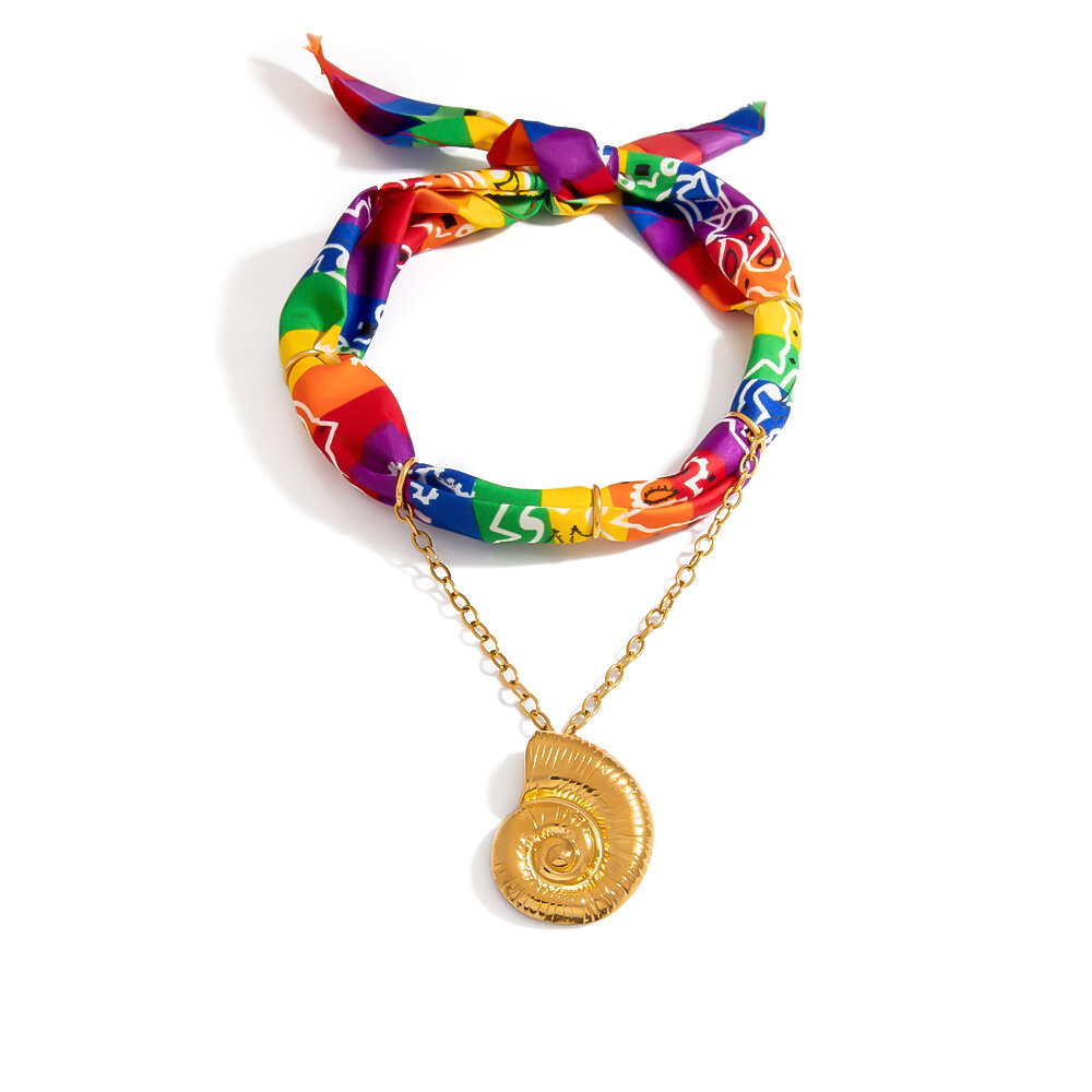 Collier pendentif en tissu 1 pièce 