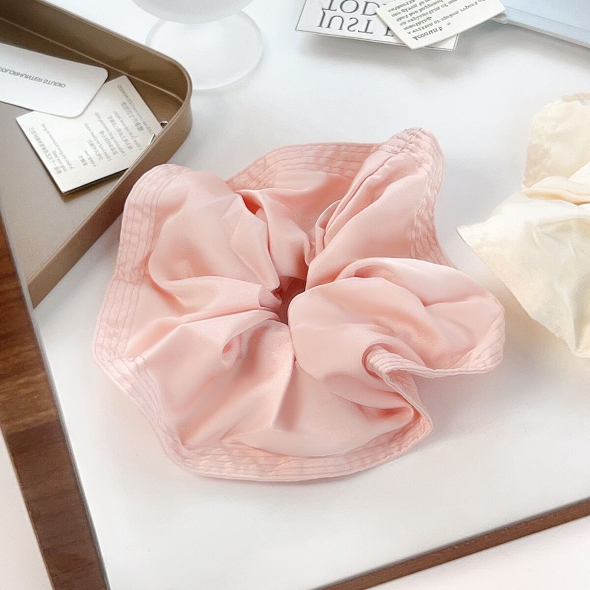 1 Piece Sweet Solid Color Synthetic Fiber Women's Scrunchies h5 