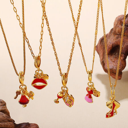 Collana con ciondolo fai da te impermeabile in acciaio inossidabile da 1 pezzo