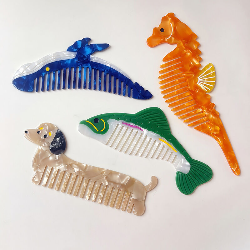 1 Piece Marine Organism Cellulose Acetate Sheet Women's Combs