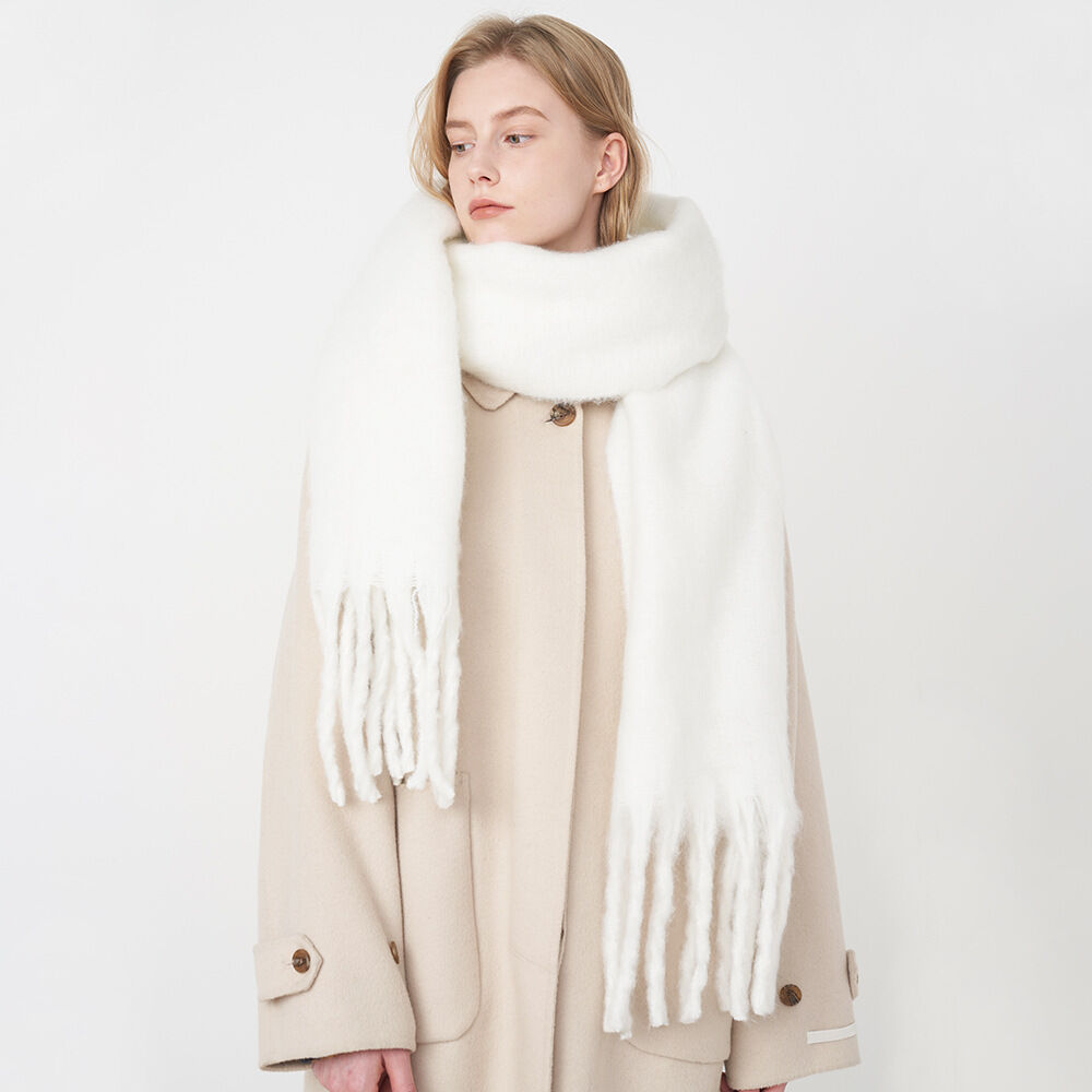 1 Piece Simple Solid Color Polyester Women's Winter Scarves 2