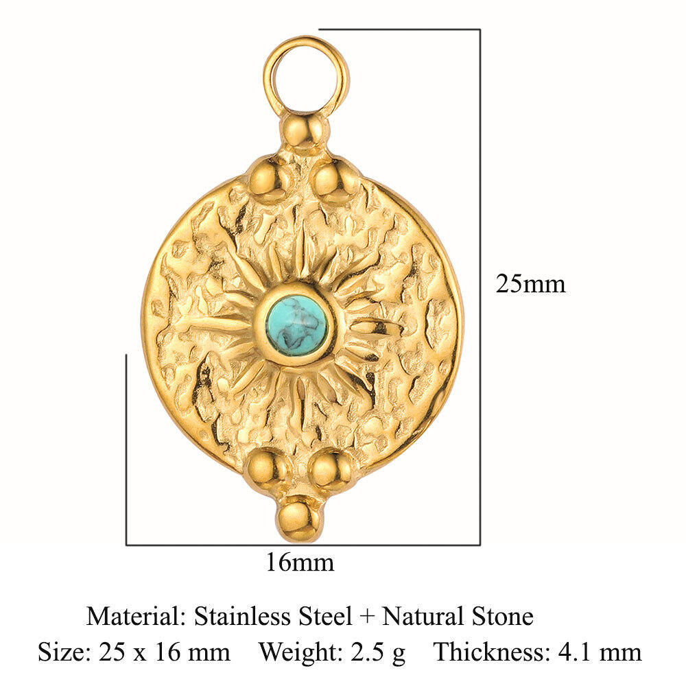 1 Piece Retro Annular Natural Stones Women's Pendants h5Picture2