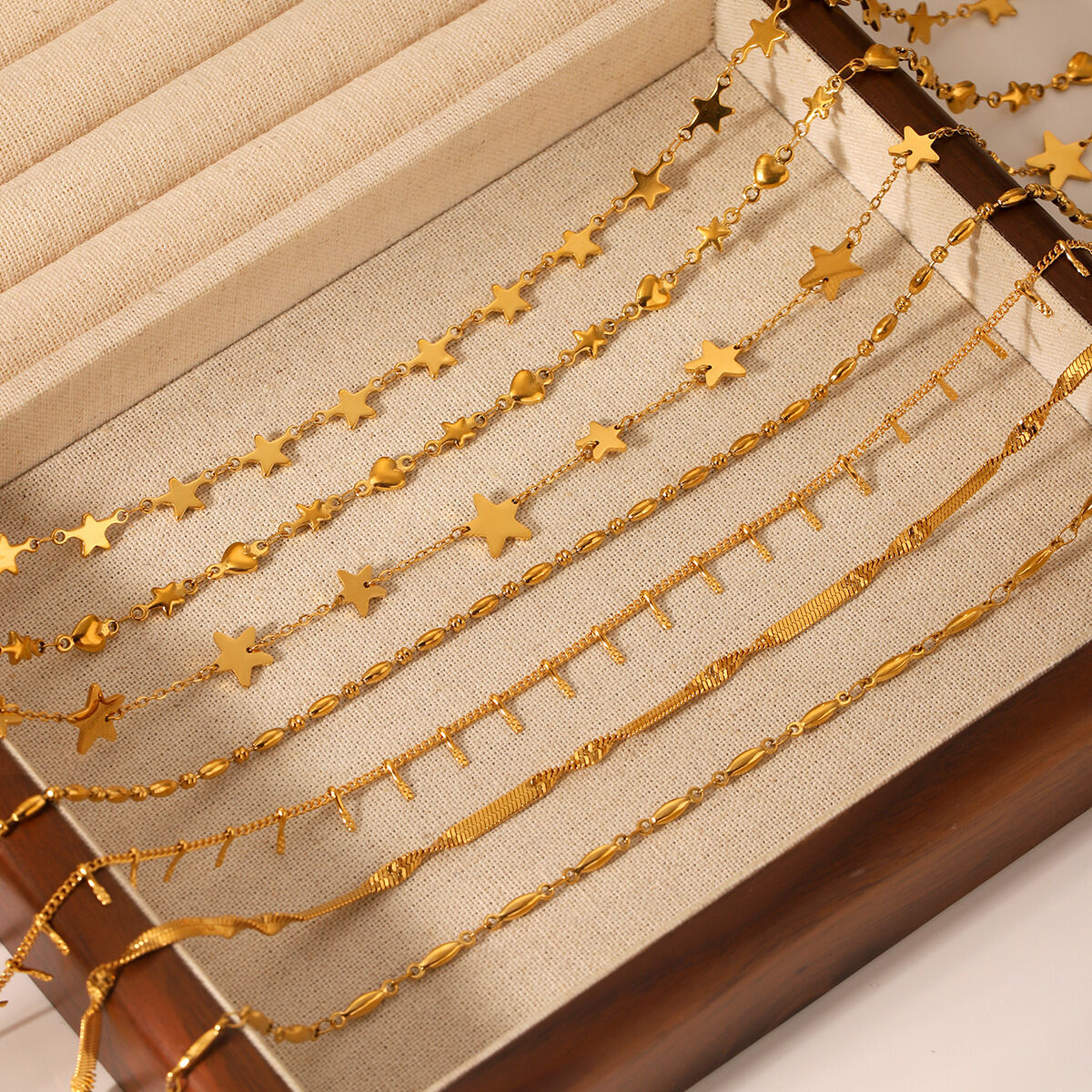 1 Pair Simple Series Daily Cross Stainless Steel Waterproof   Gold Color  Women's Chain Necklaces h5 Picture4