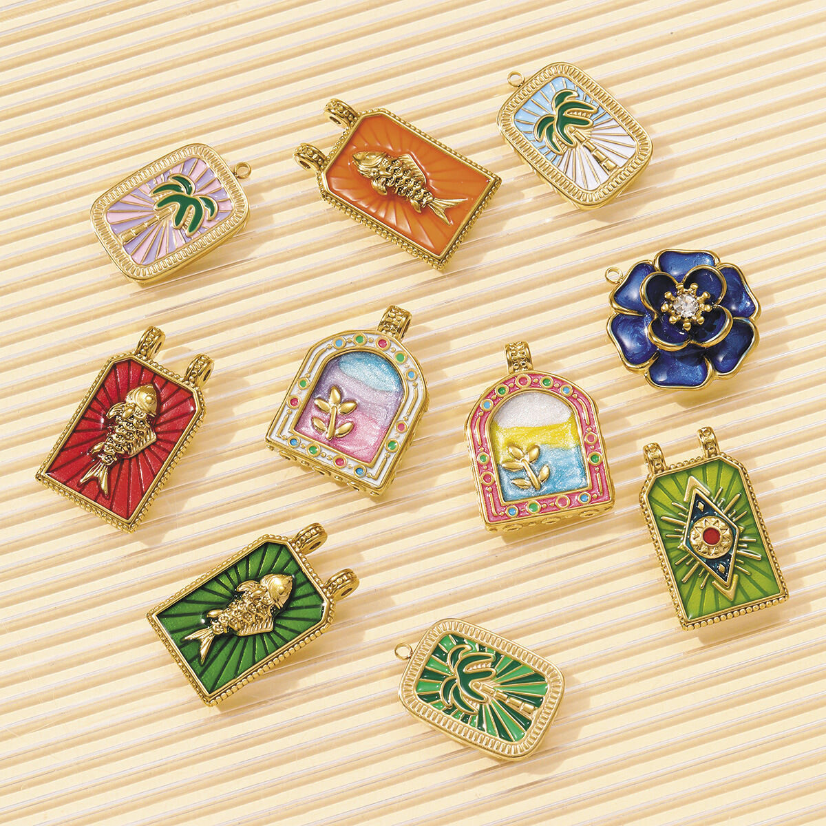 1 Piece Classic Tarot Stainless Steel Waterproof Women's Pendants h5 Picture5