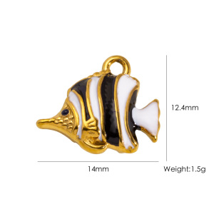 Classic Ocean Series Cute Dolphin Stainless Steel Waterproof Diy Pendant h5 Picture2