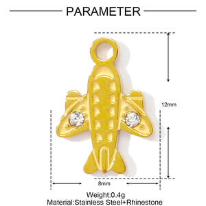 1 Piece Simple Series DIY Foods Stainless Steel Waterproof Gold Color Women's Pendants h5 Picture2