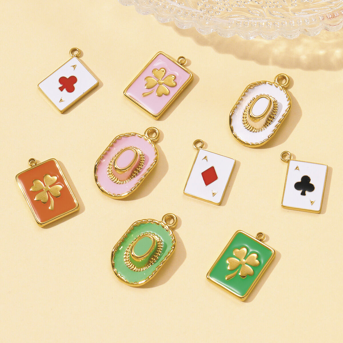 1 Piece Daily Poker Stainless Steel Waterproof Women's Pendants h5 Picture4