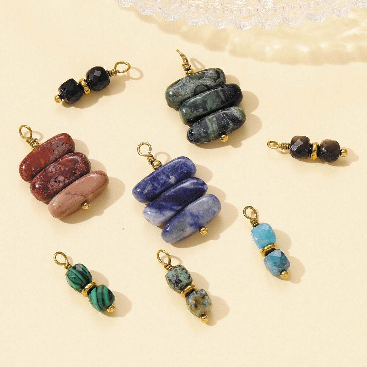 1 Piece Retro Beads Natural Stones Women's Pendants Picture4