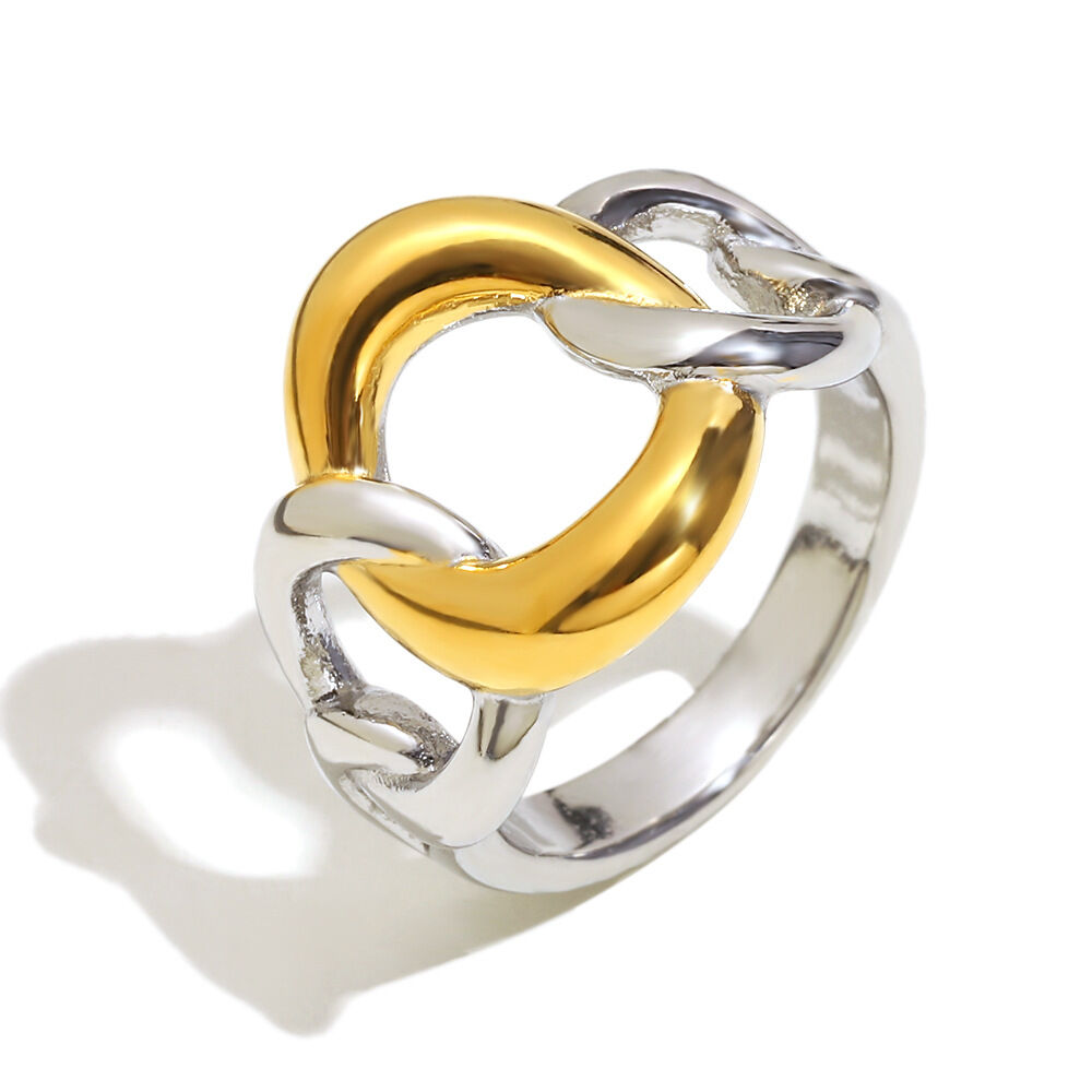 1 Piece Simple Series Casual Mixed Color Stainless Steel Waterproof Statement Rings Picture4