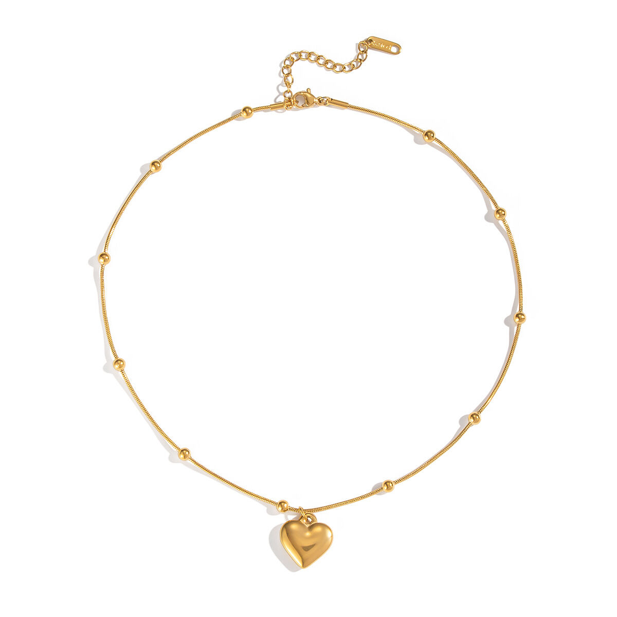 1 Piece Heart Stainless Steel Waterproof Gold Color Pendant Necklace h5 Picture5