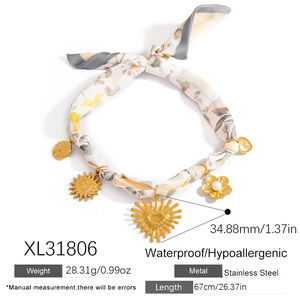 Collana con ciondolo a forma di cuore in seta color oro, da donna, serie semplice, 1 pezzo h5 Immagine2