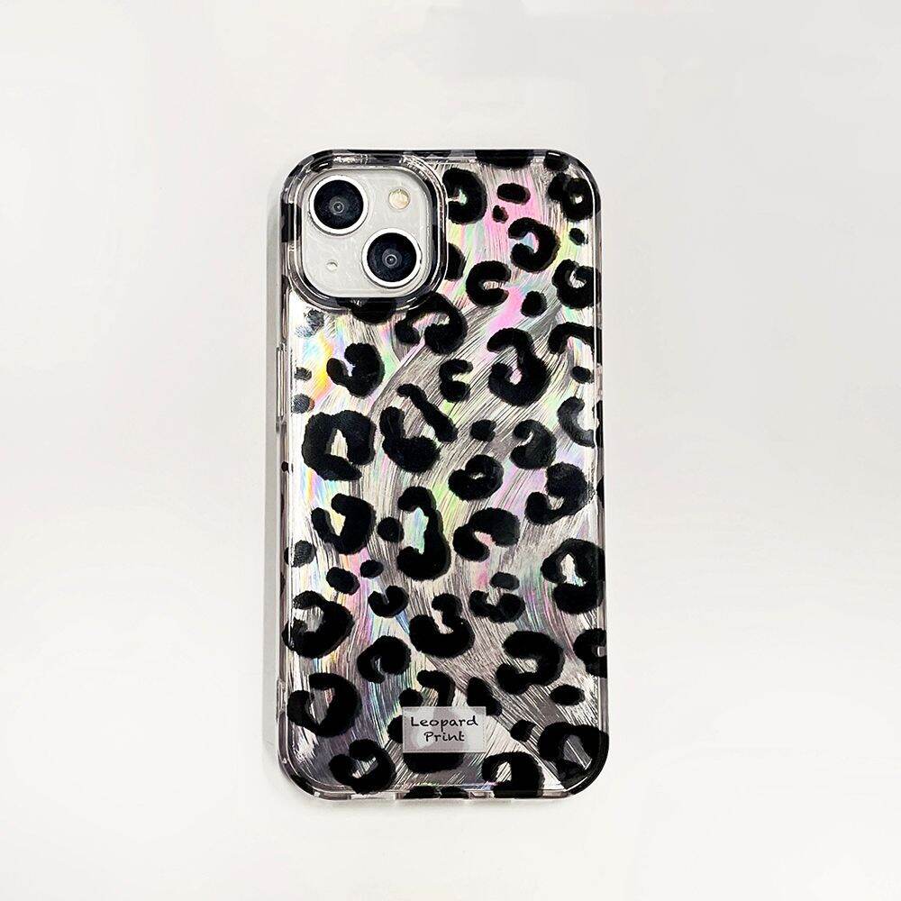 1 paio di custodie per telefono in TPU con stampa leopardata, versatili e alla moda 2