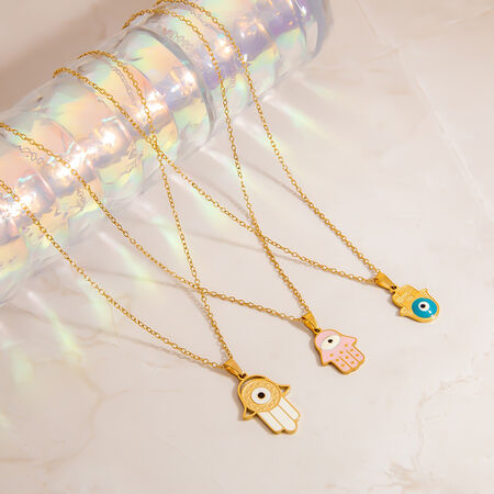 1 Piece Stainless Steel Waterproof Gold Color Pendant Necklace 2