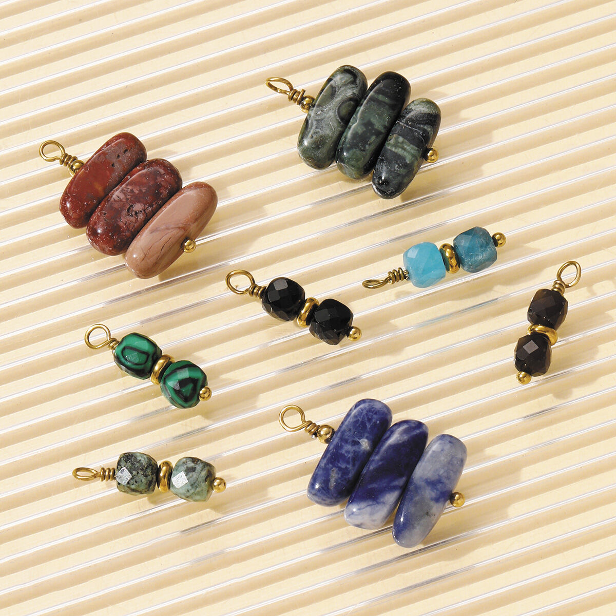 1 Piece Retro Beads Natural Stones Women's Pendants h5 Picture6