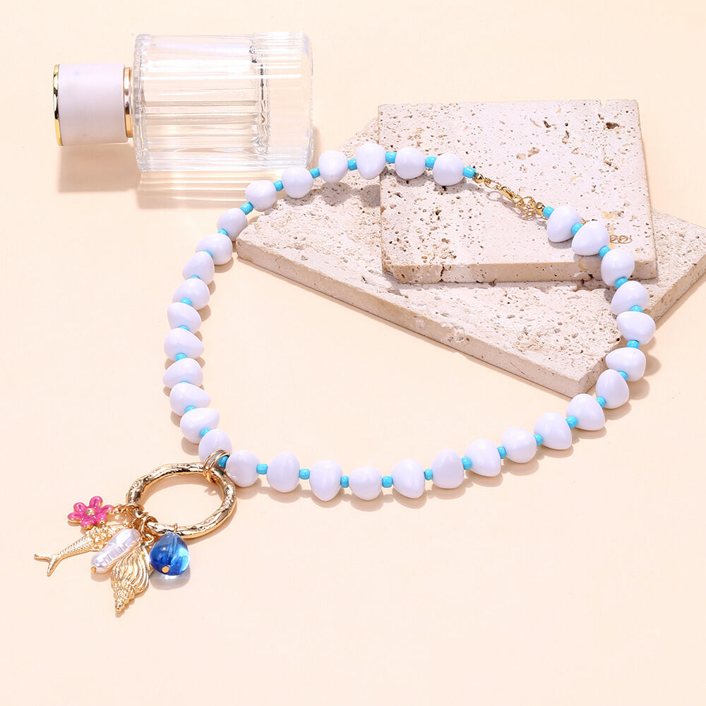 Collier de perles en alliage de poisson, 1 pièce Image4