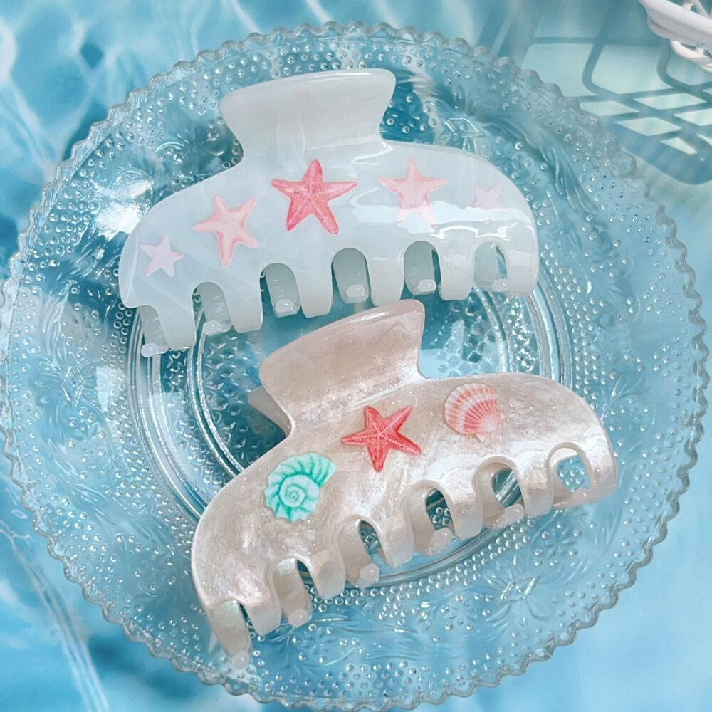 1 Piece Vacation Starfish Acrylic Women's Hair Claws Picture2