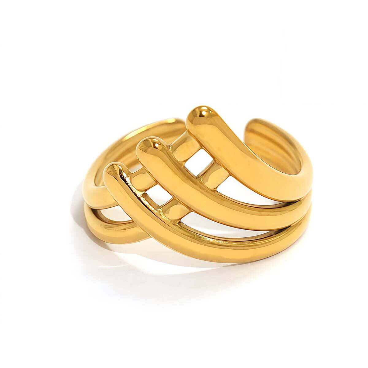 Colore oro/Taglia unica/Anello monoblocco 