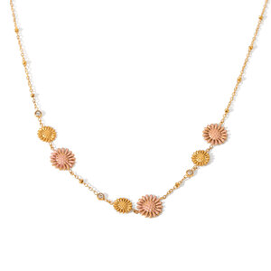1 Piece Daily Flower Stainless Steel Waterproof Women's Chain Necklaces h5