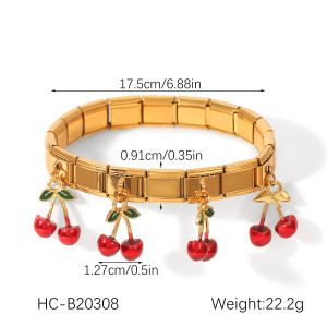 1 Paio Di Braccialetti Da Donna Impermeabili In Acciaio Inossidabile Con Motivo Vegetale Quotidiano Della Serie Simple h5 Immagine2
