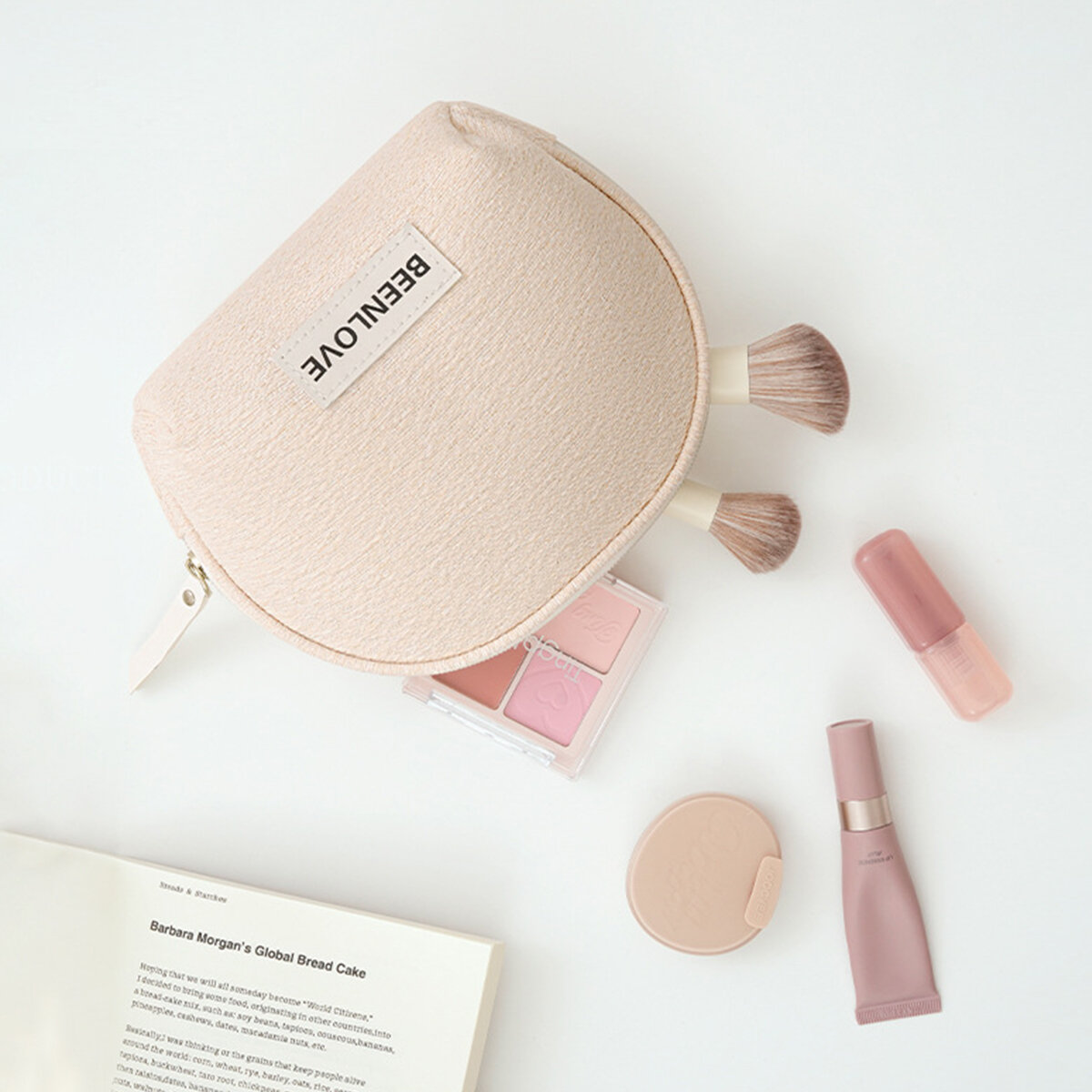 1 Piece Simple Solid Color Makeup Bag