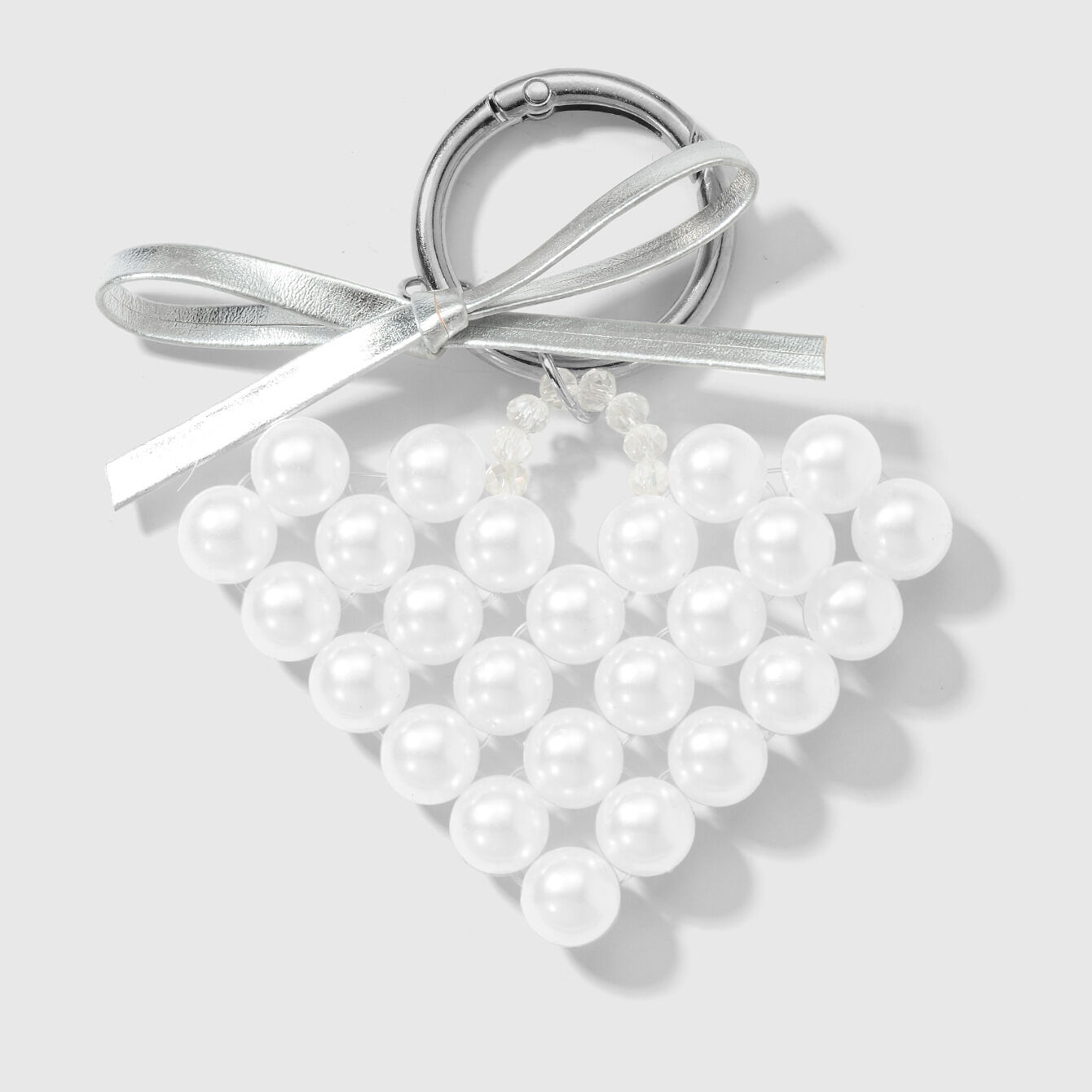 1 White Heart Keychain Picture2