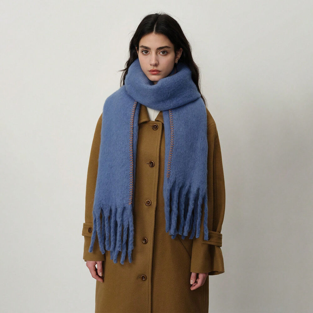 1 Piece Simple Solid Color Polyester Women's Winter Scarves