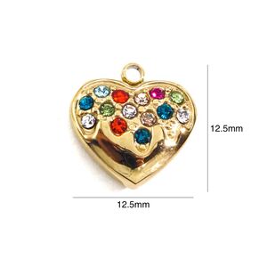 1 Piece Luxurious Classic Heart Stainless Steel Waterproof Women's Pendants h5