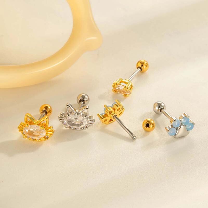 1 pezzo orecchini da donna con zirconi color oro e rame pianeta h5 Immagine3