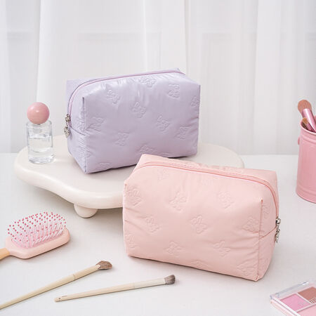 1 Pair Simple Series Classic Solid Color Women's Makeup Bags 2