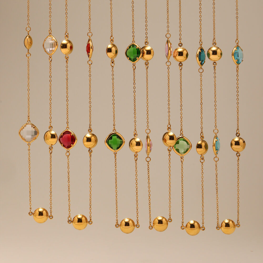 1 pezzo di collana con ciondolo da donna in acciaio inossidabile color oro impermeabile a forma di rettangolo retrò h5Immagine3