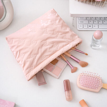 1 Pair Simple Series Casual Solid Color Bowknot Women's Makeup Bags 2