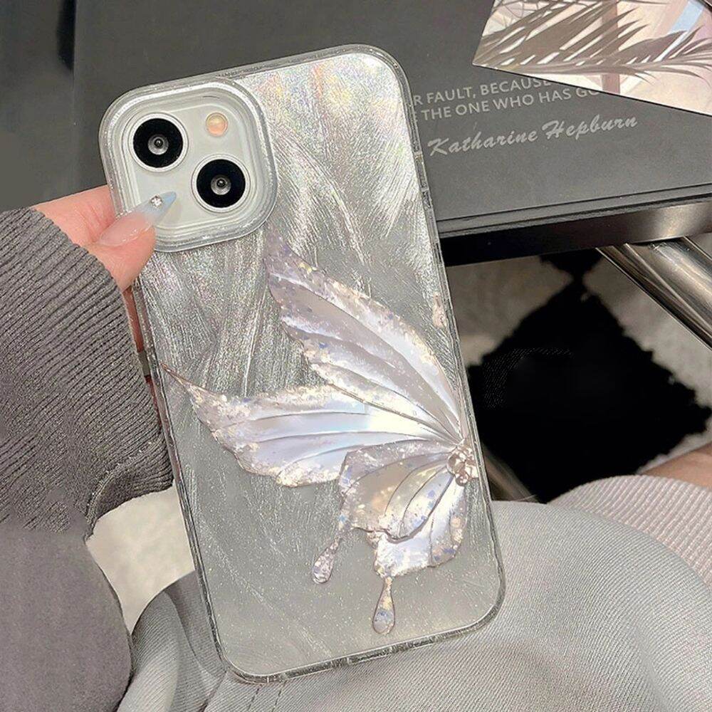 1 Pair TPU High-grade Gradient Rendering Simple Phone Case