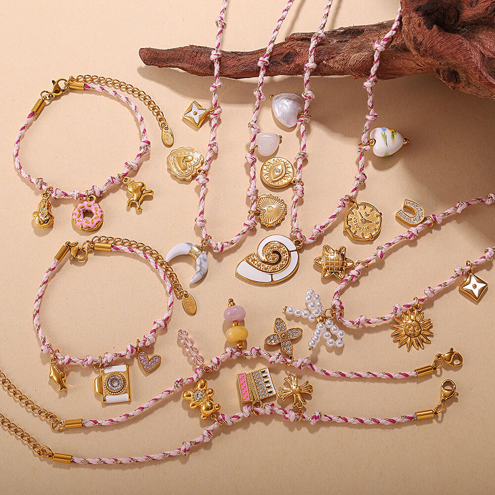 Heart Stainless Steel Waterproof DIY Pendant Necklace Set
