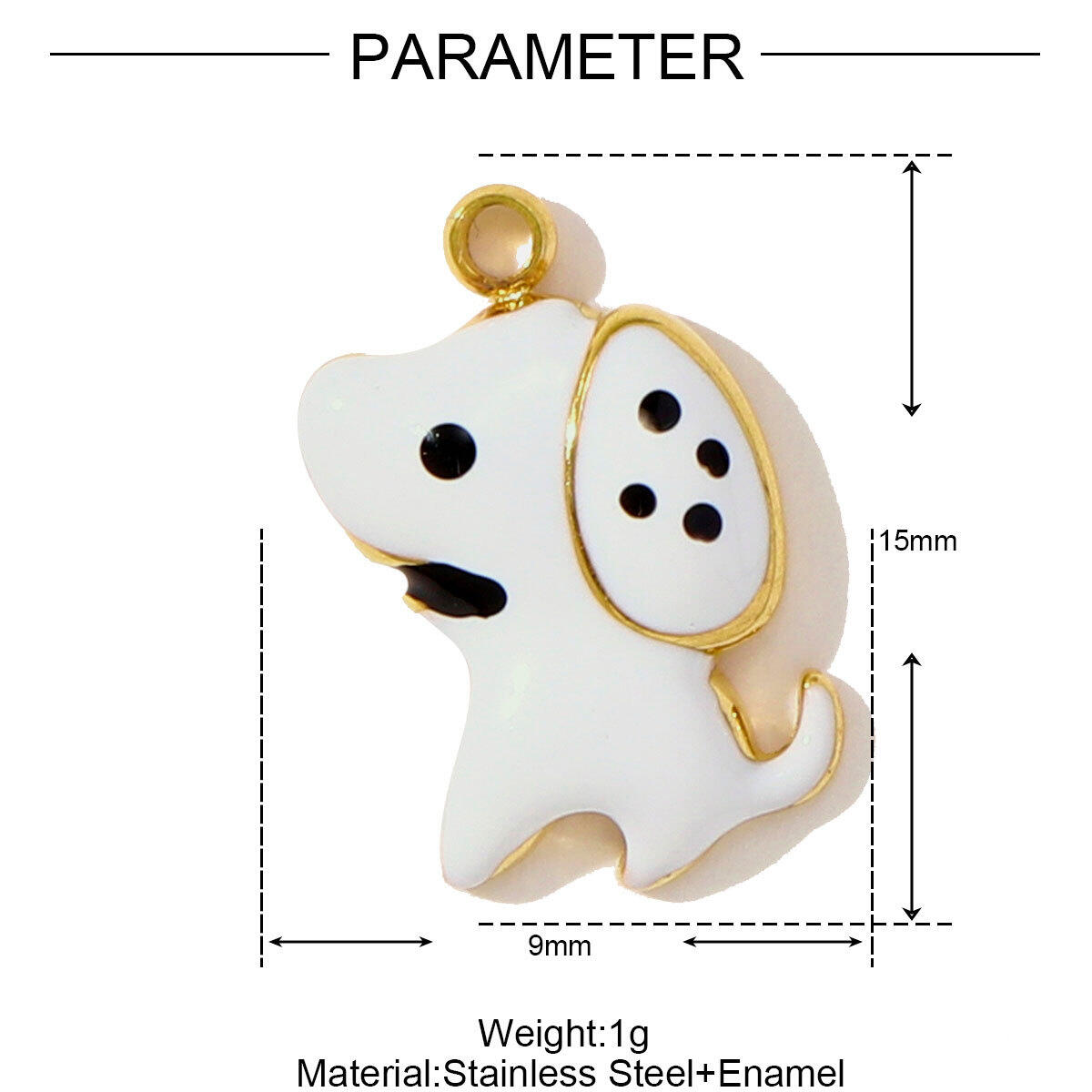1 Piece Natural Food&Animal Stainless Steel Waterproof Women's Pendants h5 Picture2