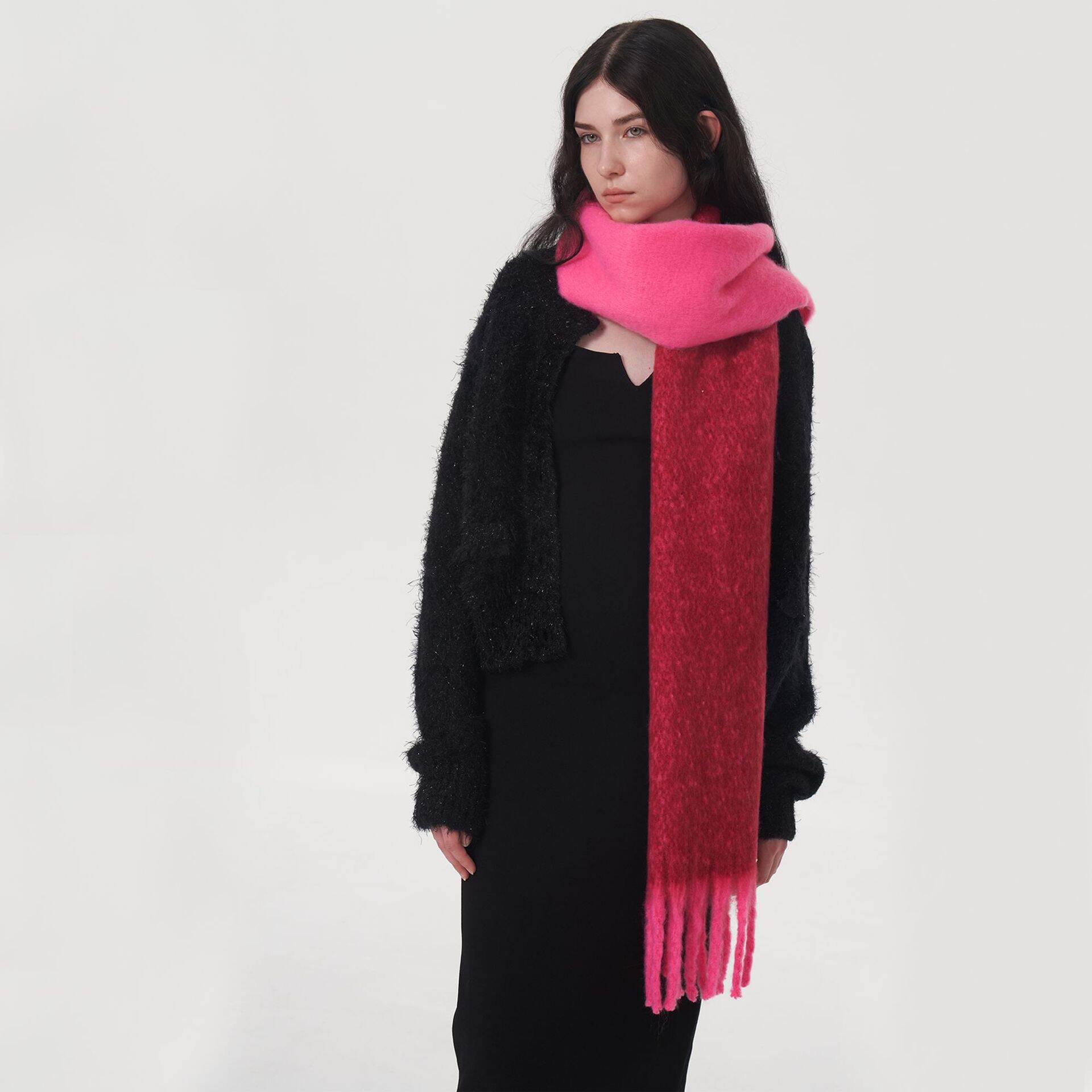 1 Piece Simple Mixed Color Polyester Women's Winter Scarves h5 Picture2