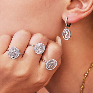 1 Piece Retro Figure Stainless Steel Waterproof Gold Color Zircon Women's Jewelry Sets h5 Picture3