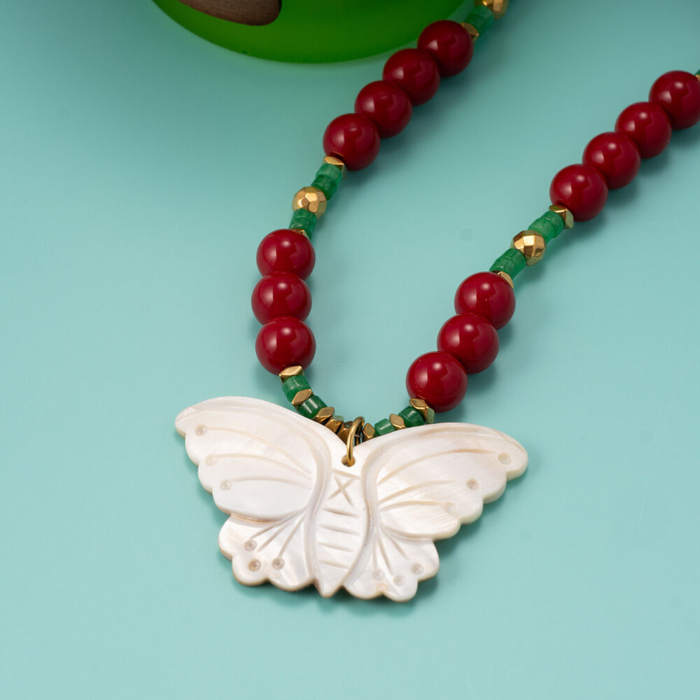 1 Piece Gorgeous Butterfly Natural Stones Women's Beaded Necklaces Picture5
