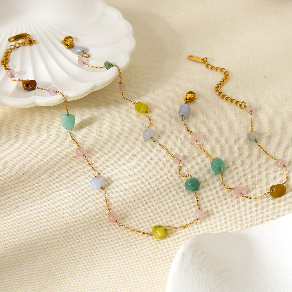 1 Piece Irregular Shape Chain Stainless Steel Waterproof  Jewelry Sets