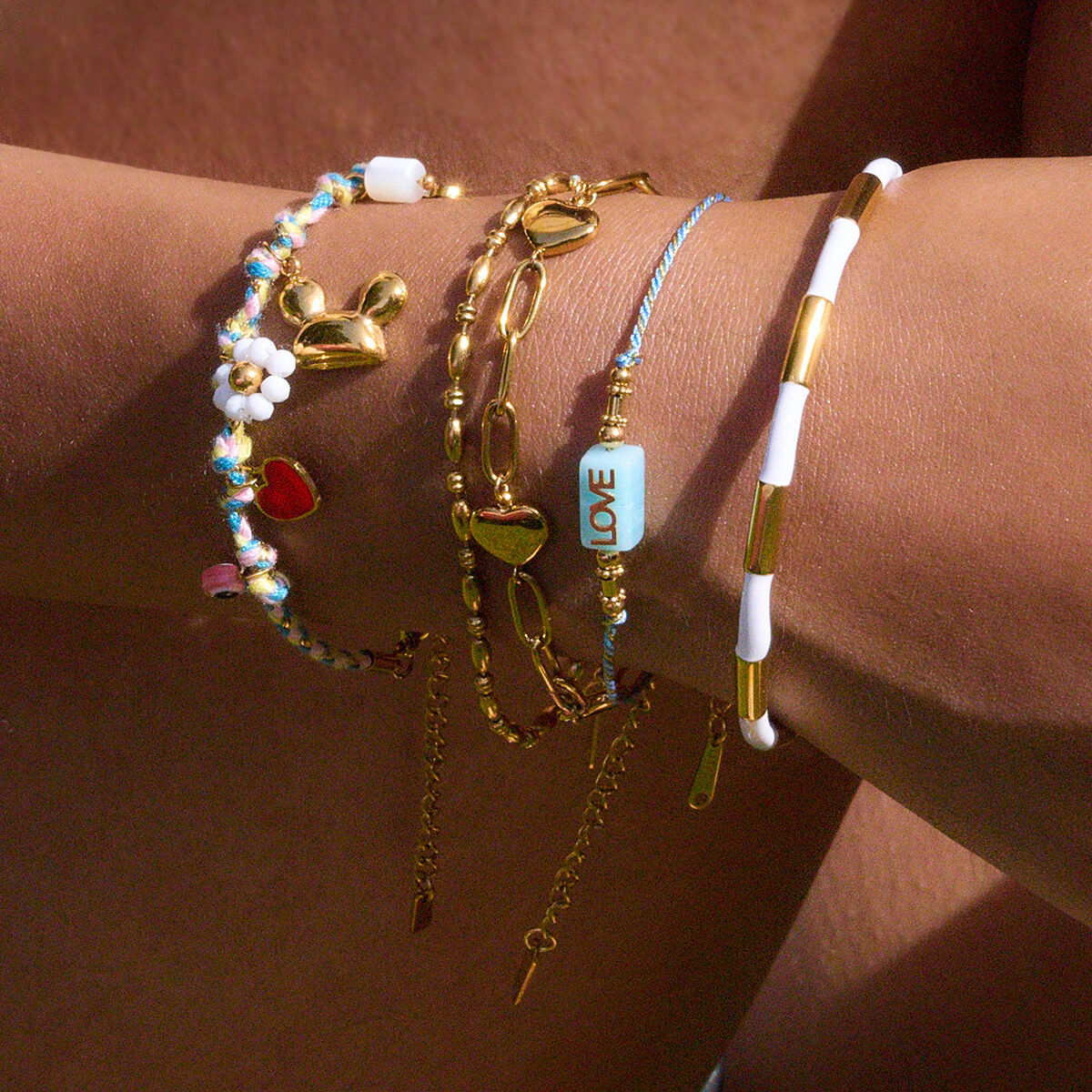 1 Piece Designable Doughnut Stainless Steel Waterproof Women's Charm Bracelets h5 Picture5