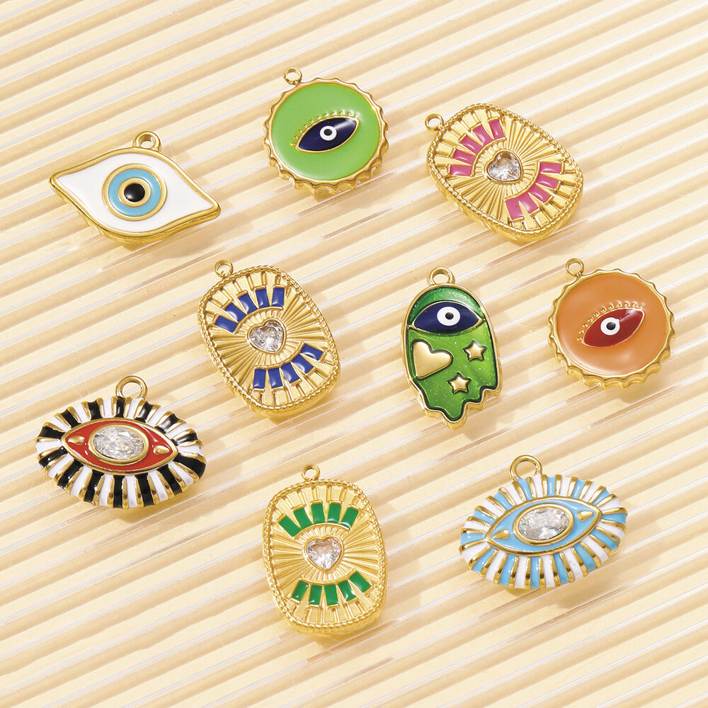 1 Piece Luxurious Devil's Eye Tarot Stainless Steel Waterproof Women's Pendants Picture6